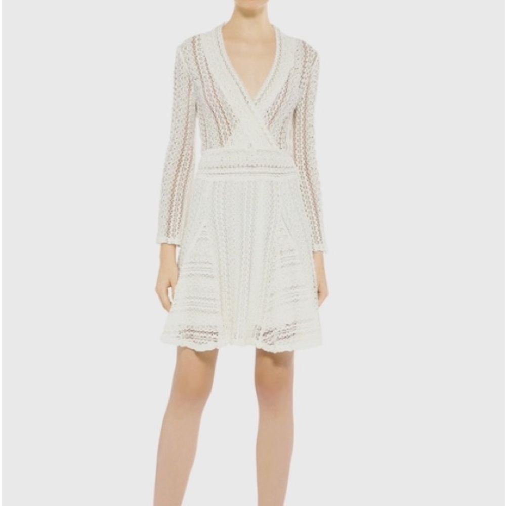 IRO Sundae Lace Cream White Crochet Dress - 36